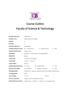 Digital Logic and Design Course Outline