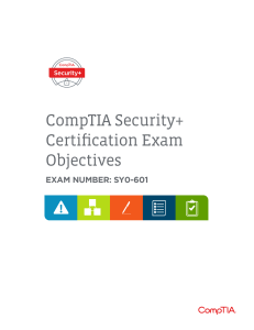 CompTIA Security+ SY0-601 Exam Objectives (3.0)