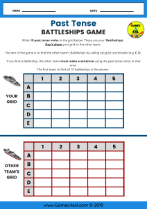 Past-Tense-Worksheet-Battleships-Game