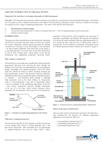 PART ONE  INTRODUCTION TO TRIAXIAL TESTING Prepared by