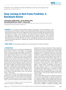 Deep Learning in Next-Frame Prediction A Benchmark Review