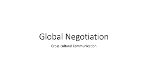 Global Negotiation - Culture