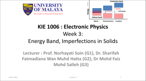 KIE1006 - 20222023- Lecture 3-Energy Band-Atomic Bonding 2