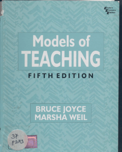 TEXTBOOK MODELS OF TEACHING(3)