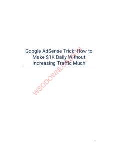 Blackhat Google AdSense Trick How to Make Big Money From Adsense