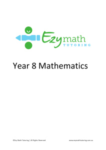 Ezy Math Tutoring - Year 8