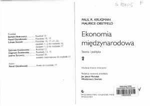 Krugman P, Obstfeld M - Ekonomia międzynarodowa. Teoria i polityka 2. wyd 3