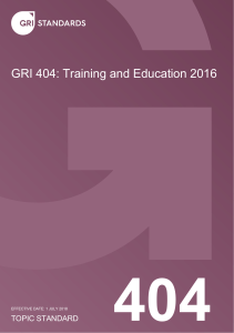 GRI 404  Training and Education 2016