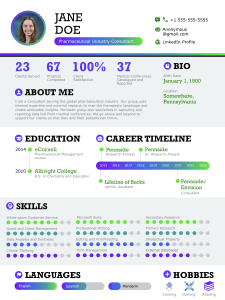 Custom PPT Resume Template Purple and Green