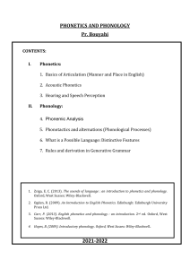 Phonetics and Phonology