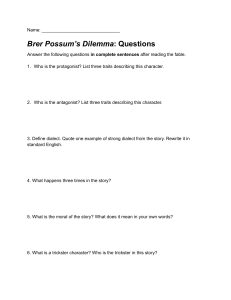 Brer Possum Questions