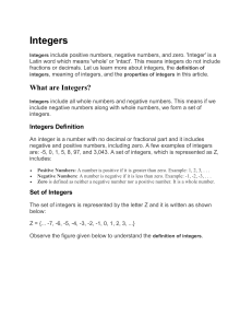 Integers