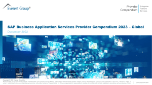 Everest Group - SAP Business Application Services Provider Compendium 2023 – Global