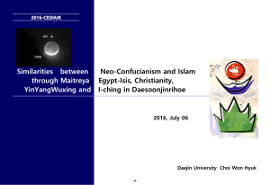 Neo-Confucianism & Islam Similarities: Maitreya, YinYangWuxing