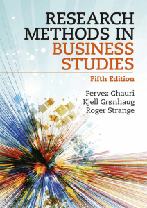 Ghauri, P., Grønhaug, K., & Strange, R. (2020). Research Methods in Business Studies (5th ed.). Cambridge - Cambridge University Press.