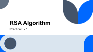 RSA Algorithm[1]