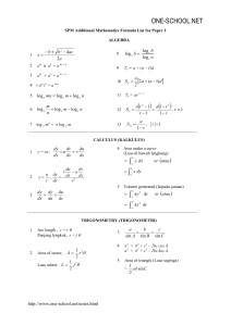 Add-Maths-Formula-list