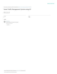 Smart Traffic Management System using IoT