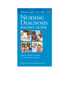 Sparks and Taylor s Nursing Diagnosis Pocket Guide - Sparks and Taylors , 1E