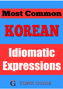 pdfcoffee.com most-common-korean-idiomatic-expressions-for-topik-ii-pdf-free