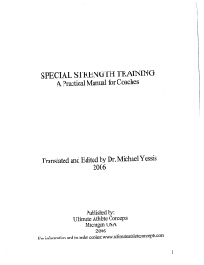Special Strength Training - Verkhoshanksy