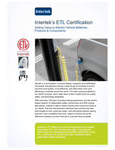 EV-ETL Insert Intertek