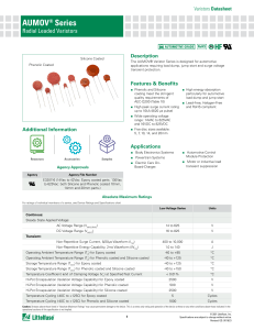 Littelfuse Varistor AUMOV Datasheet pdf-559294