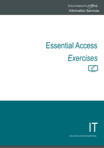 Essential Access Exercises