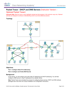 10.2.2.7 Packet Tracer - DNS and DHCP - ILM