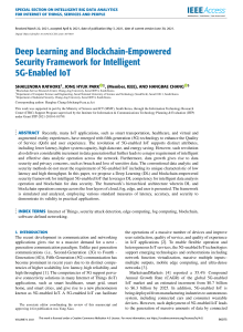 Deep Learning and Blockchain-Empowered Security Framework for Intelligent 5G-Enabled IoT