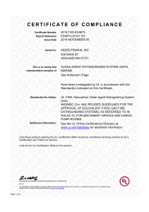 ADS Novec UL Certificate of Compliance