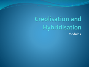 Creolisation & Hybridisation in Caribbean Society