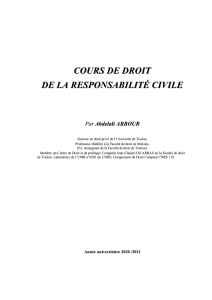 Cours droit de la responsabilité 2020-2021 Pr ABBOUR PDF