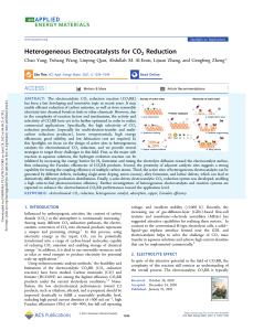 Heterogeneous Electrocatalysts for CO2 Reduction