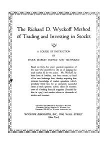 Wyckoff - Method of Tape Reading