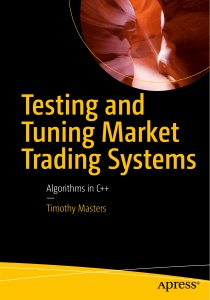 Testing & Tuning Market Trading Systems: Algorithms in C++