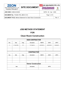 TH2202-TSC-JMS-01-014 Clean Room Construction Rev-01