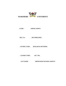 RESEARCH METHODOLOGY COURSEWORK