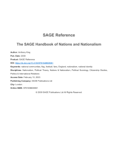 SAGE hdbk nationalism and sport