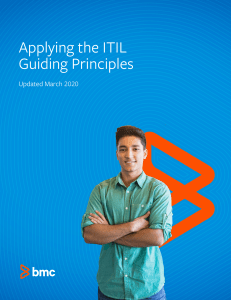 Applying the ITIL Guiding Principles