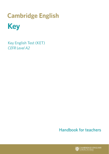 cambridge english key handbook for teachers