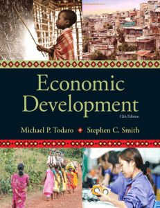 Economic Development - Todaro and Smith 12th Edition