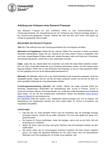 Research Proposal Anleitung