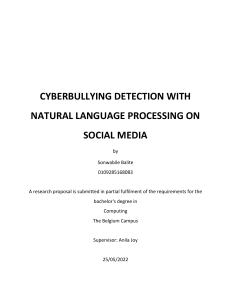 Cyberbullying Detection NLP Thesis-Proposal
