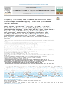 Interpreting biomonitoring data: Introducing the international human biomonitoring (i-HBM) working group's health-based guidance value (HB2GV) dashboard