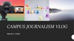 Campus Journalism Vlog