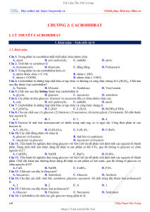 CHƯƠNG 2-CACBOHIDRAT-ĐỀ-đã mở khóa