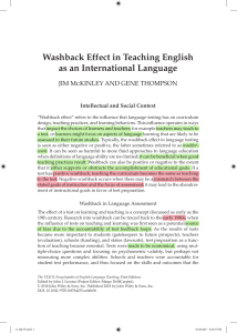 Washback Effect in Teaching English