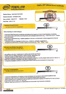 chứng chỉ TOEFL