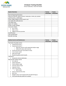 Urinalysis Training Checklist